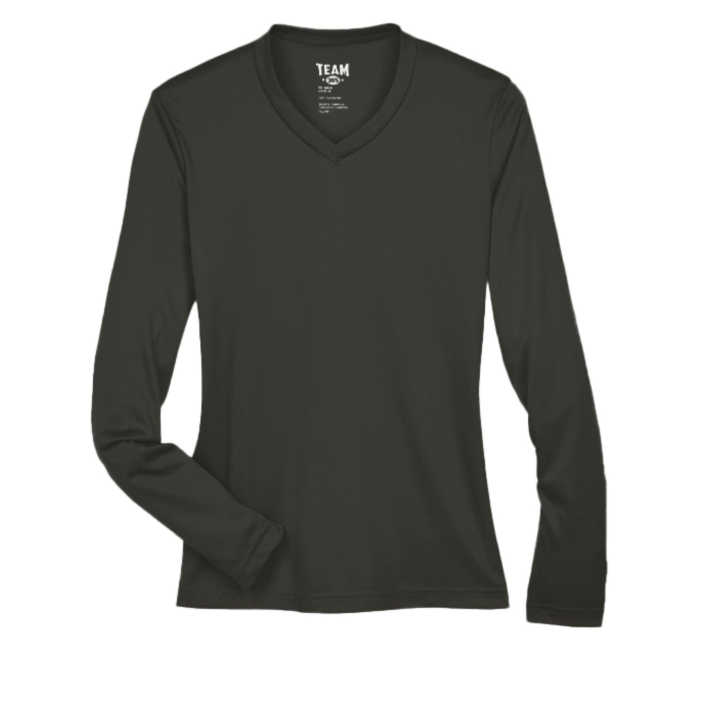 Day of the Dead Chihuahua – Sugar - Skull V - Neck Performance Tee | Women’s Long Sleeve – SPORT MAROON activewear for Apparel (11 view)