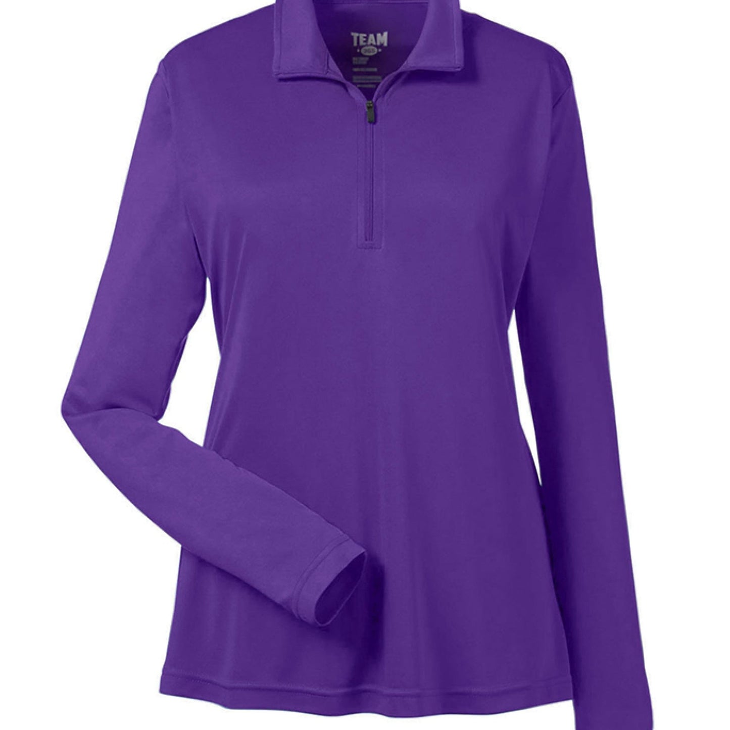 Day of the Dead Puppy – Ladies Zone Performance Quarter - Zip Pullover – SPORT PURPLE Outerwear for Apparel (6 view)