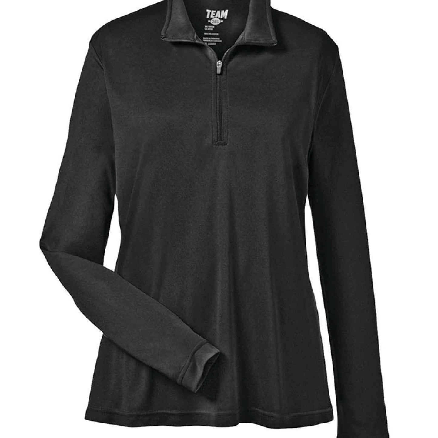 Day of the Dead Puppy – Ladies Zone Performance Quarter - Zip Pullover – BLACK Outerwear for Apparel (12 view)
