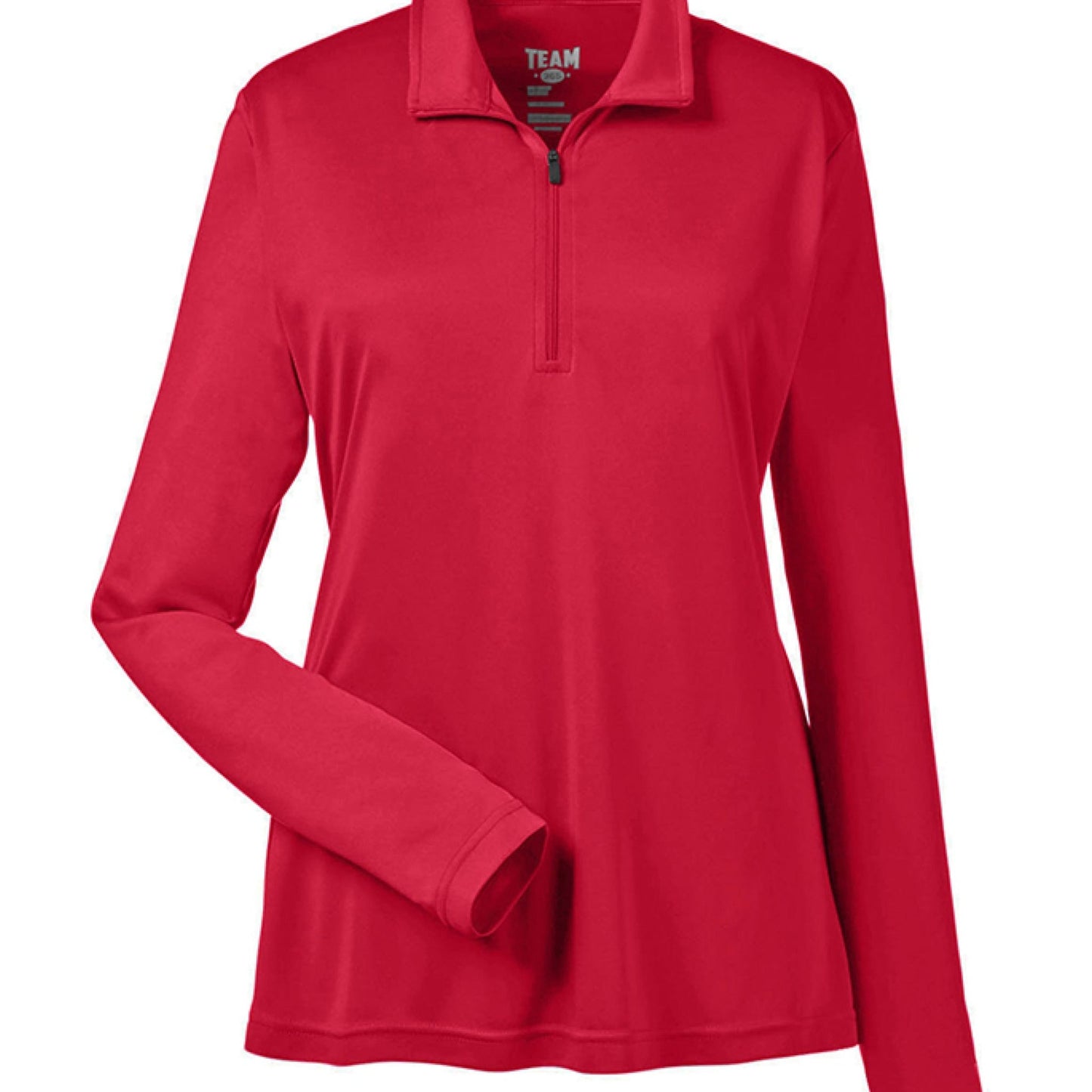 Day of the Dead Puppy – Ladies Zone Performance Quarter - Zip Pullover – SPORT RED Outerwear for Apparel (4 view)