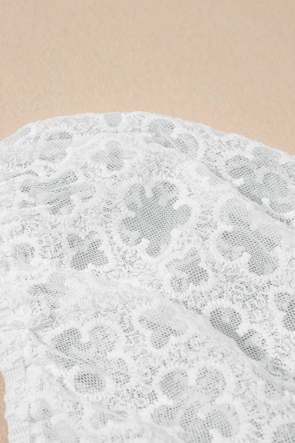 Lace Puff Sleeve Empire Waist Mini Dress – White for Shopify Collective (13 view)