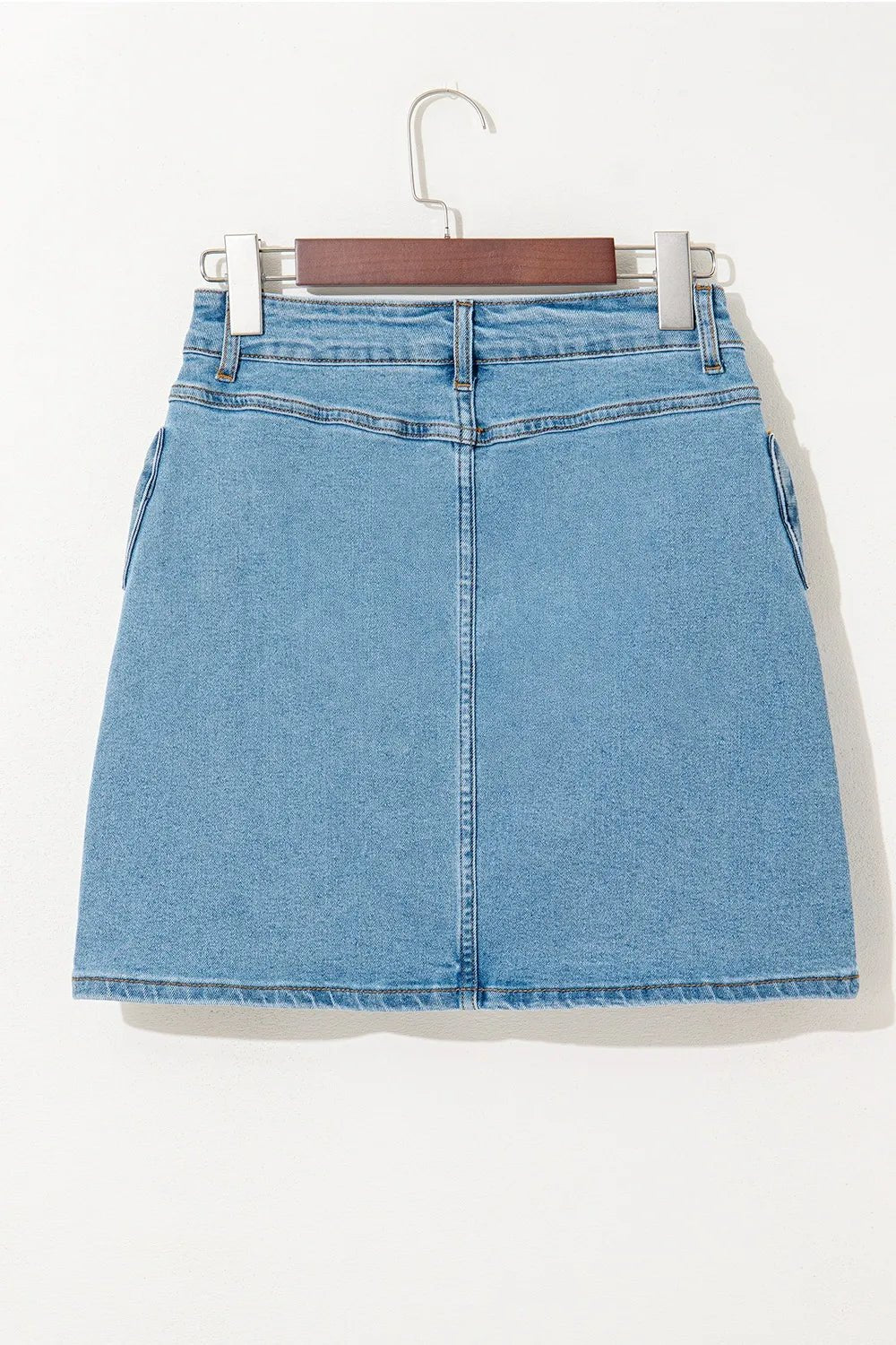 Acid Wash Bowknot Details High Waist Denim Skirt – Medium for Shopify Collective (5 view)