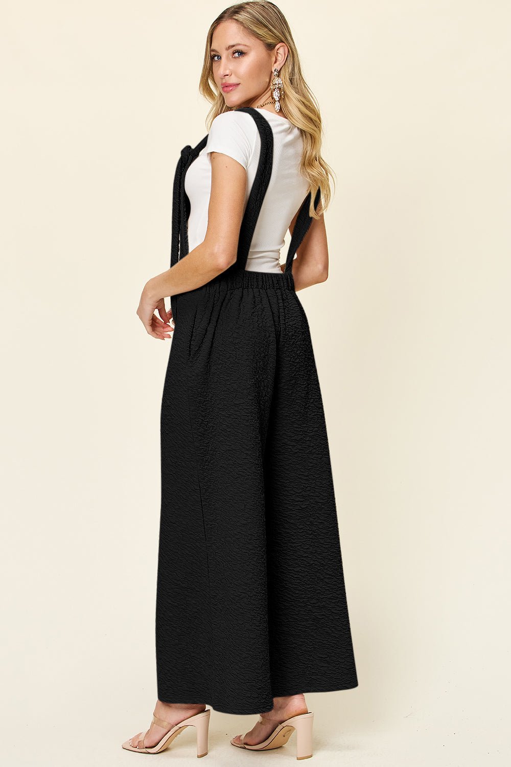 Double Take Full Size Sleeveless Wide Leg Jumpsuit – Black Apparel by Double Take