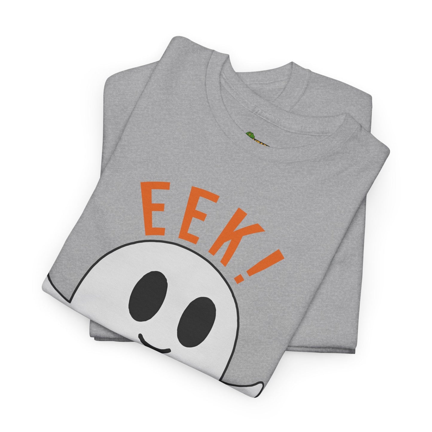 Eek in the Sheets Ghost Tee – Cute Halloween Pun – Sport Grey T-Shirt for casual wear gift (19 view)