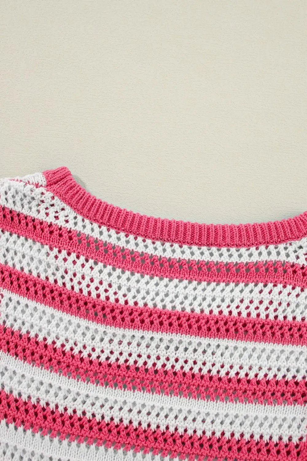 Stripe Hollowed Knit Sleeveless Sweater Dress – Strawberry for Shopify Collective (11 view)