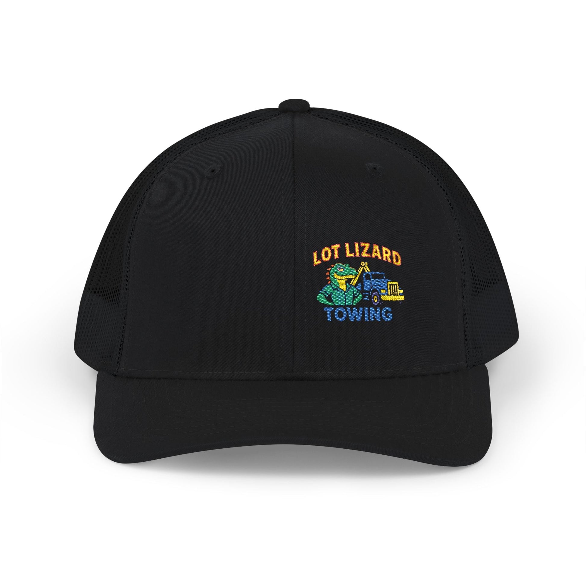 Embroidered Snapback Trucker Cap - Lot Lizard Towing – One size Hats for Branded Headwear (5 view)