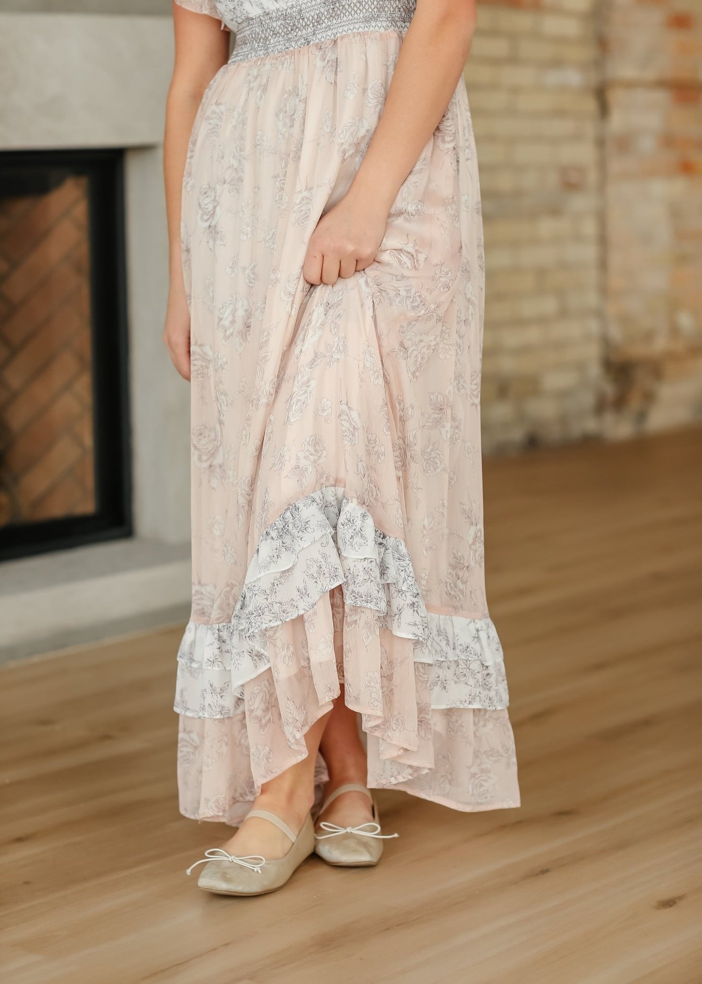 Estelle Floral Maxi Dress – Pink Floral IC Dresses for glow - up collection (7 view)