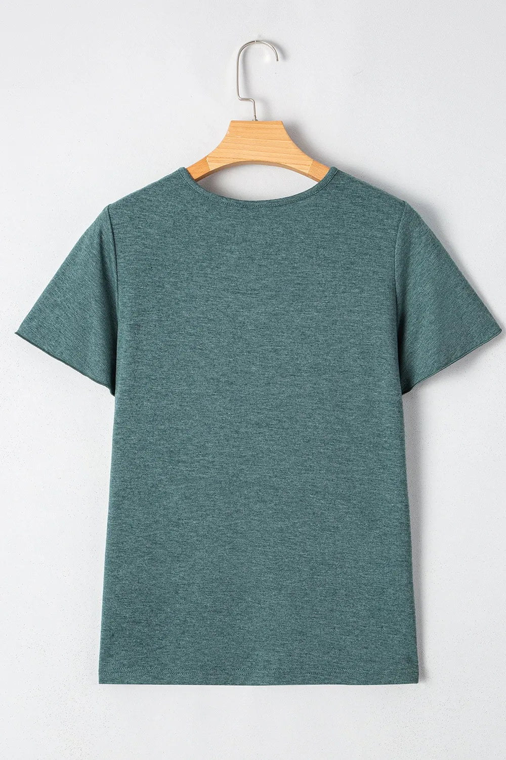 V - Neck Short Sleeve T-Shirt – Turquoise for Shopify Collective (5 view)