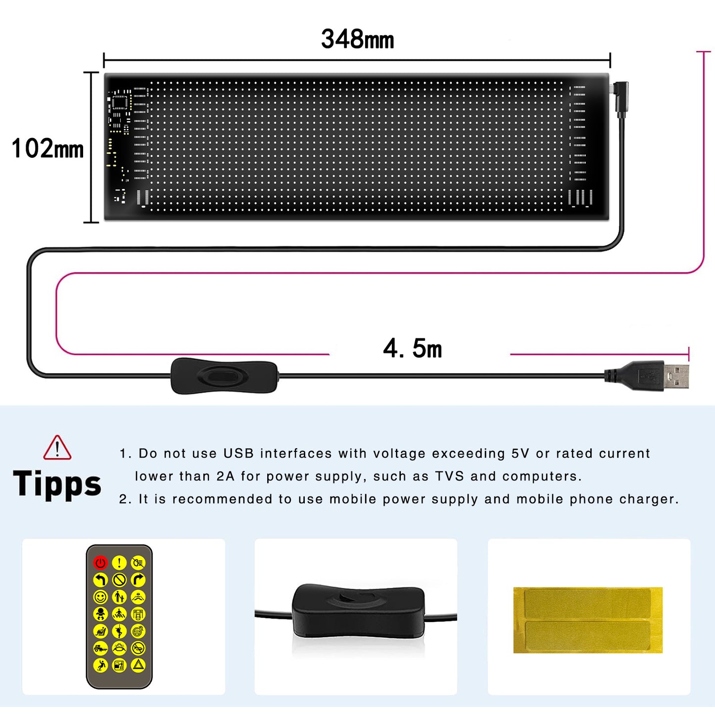 14 Inch Programmable Pixel Panel – Scrollable LED Display – 14inch electrioncs by Sbrtnhomes