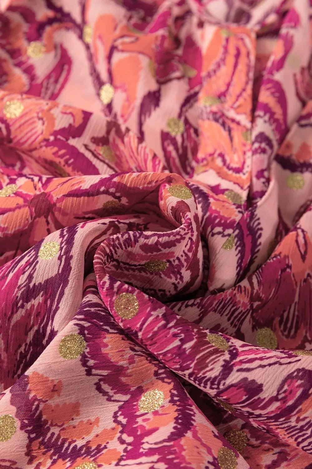Floral Print Ruffled Puff Short Sleeve Blouse – Strawberry for Shopify Collective (10 view)