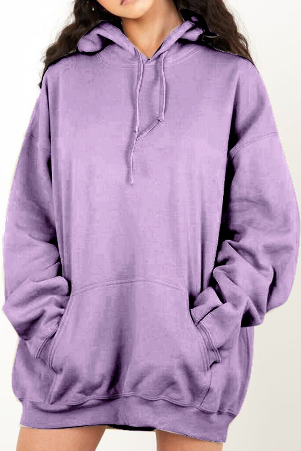 Simply Love Full Size Leopard Slogan Graphic Hoodie – Dusty Purple Women's Top for Shopify Collective (2 view)