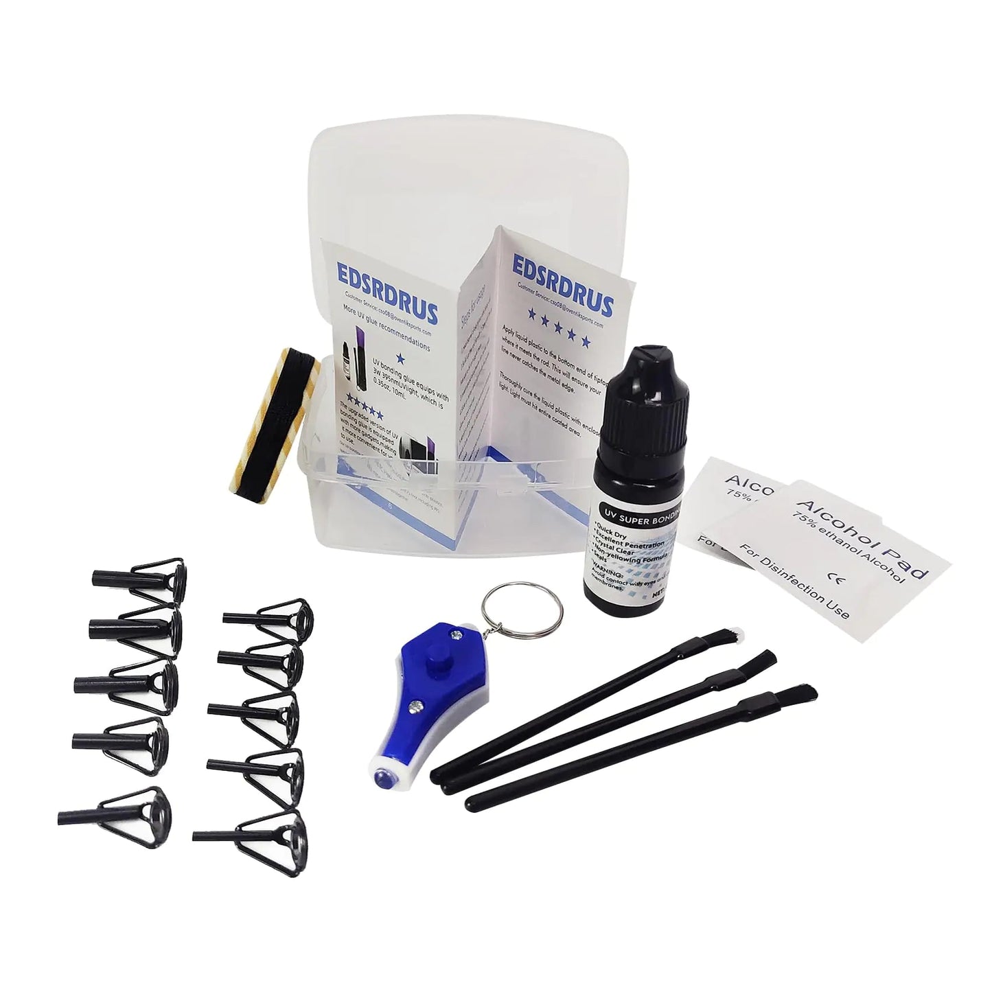 Fishing Rod Tip Repair Kit – 10-Piece Guide Replacement Set with UV Glue & Thread | Fix Spinning & Casting Rods Fast – n/a Fishing Gear by SbrTnHomes