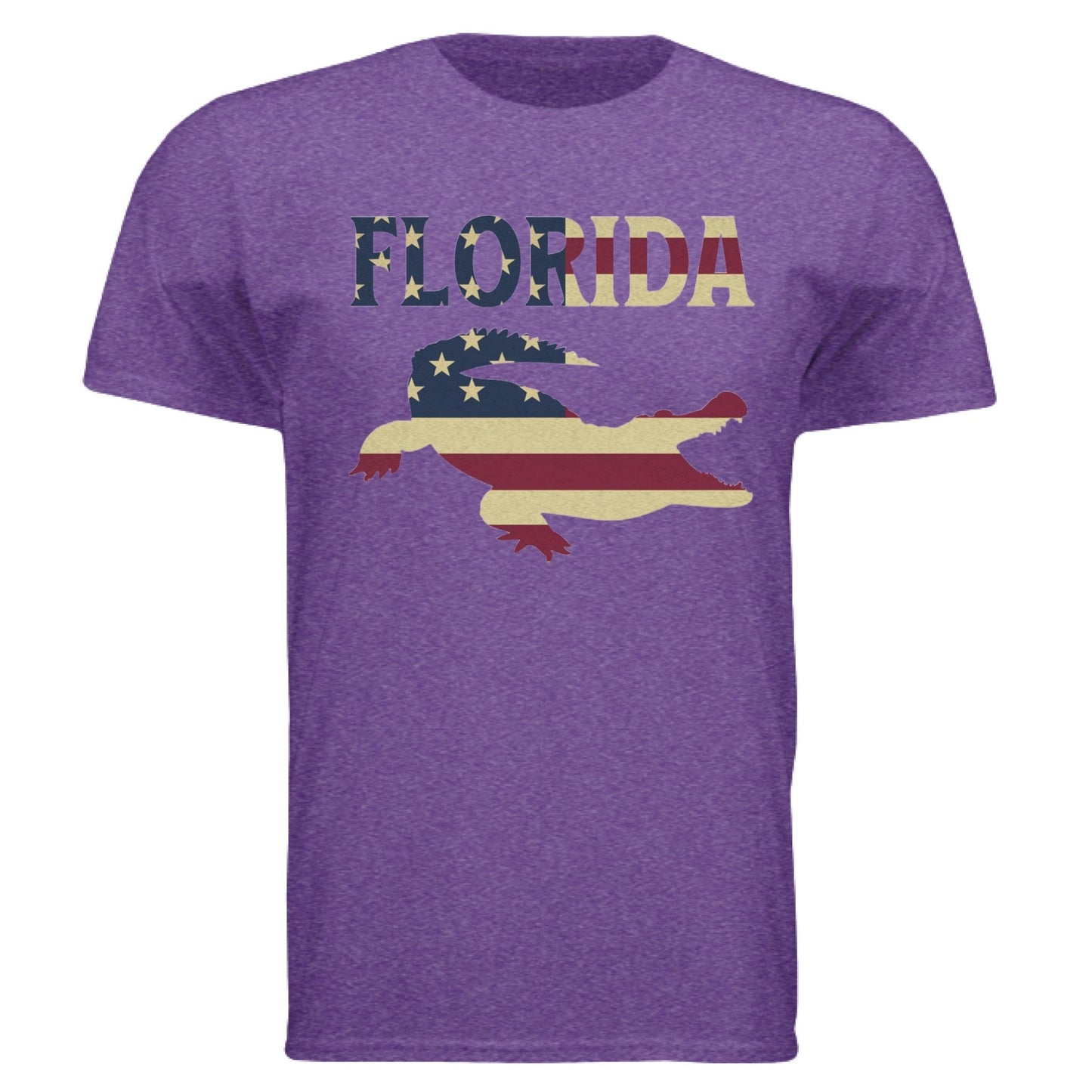 Florida Gator Flag Tee – Southern Pride & American Spirit | RM Outpost Apparel – HEATHER PURPLE T-Shirt for American Flag (19 view)