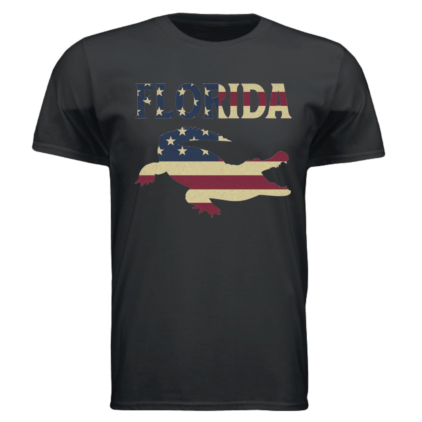Florida Gator Flag Tee – Southern Pride & American Spirit | RM Outpost Apparel – Black T-Shirt for American Flag (11 view)