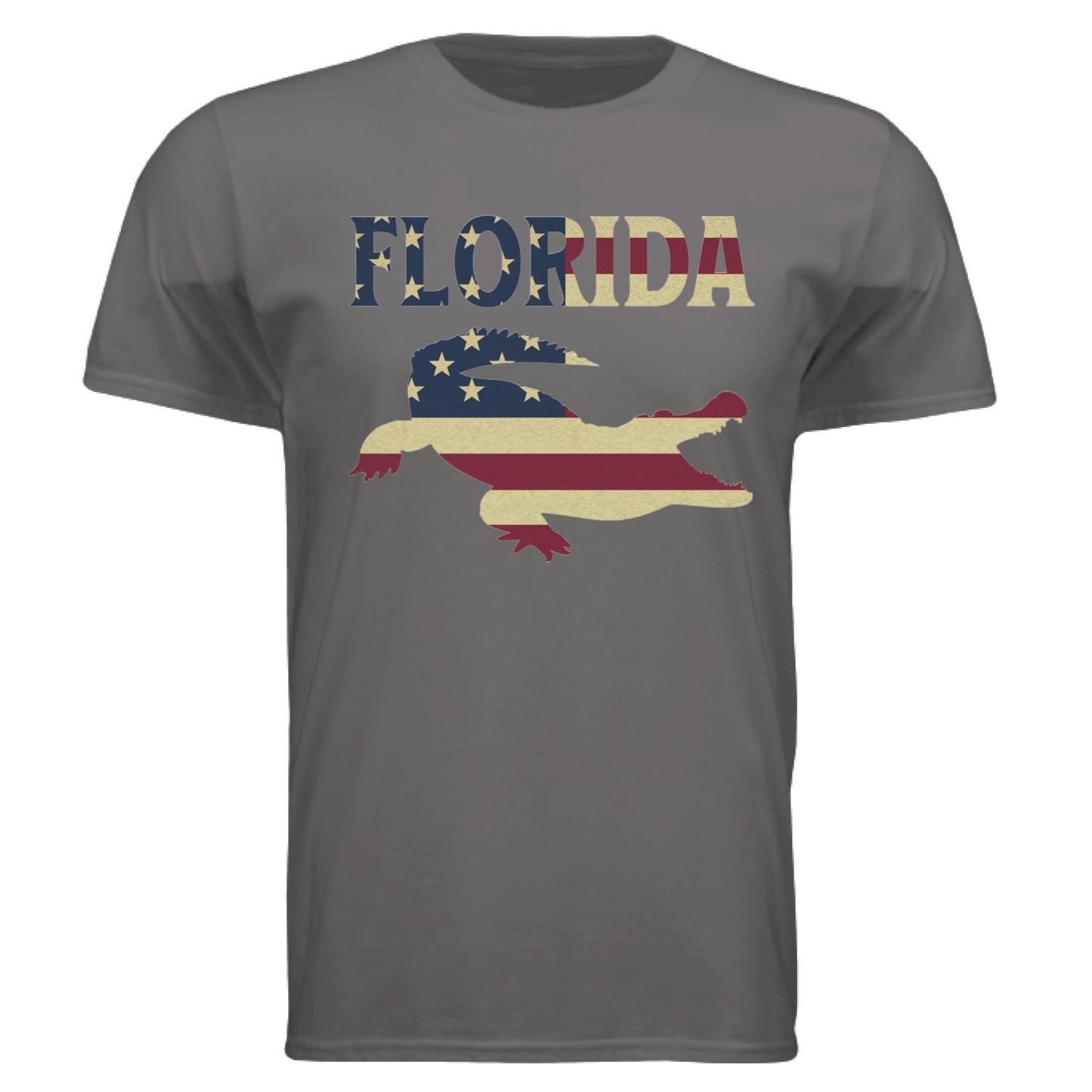 Florida Gator Flag Tee – Southern Pride & American Spirit | RM Outpost Apparel – Charcoal T-Shirt for American Flag (21 view)