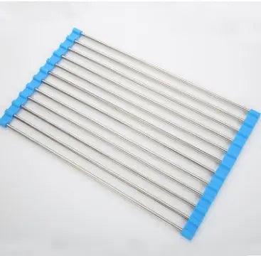 Folding Kitchen Drain Sink Rack Stainless Steel – Black Kitchen Gadget by SbrTnHomes