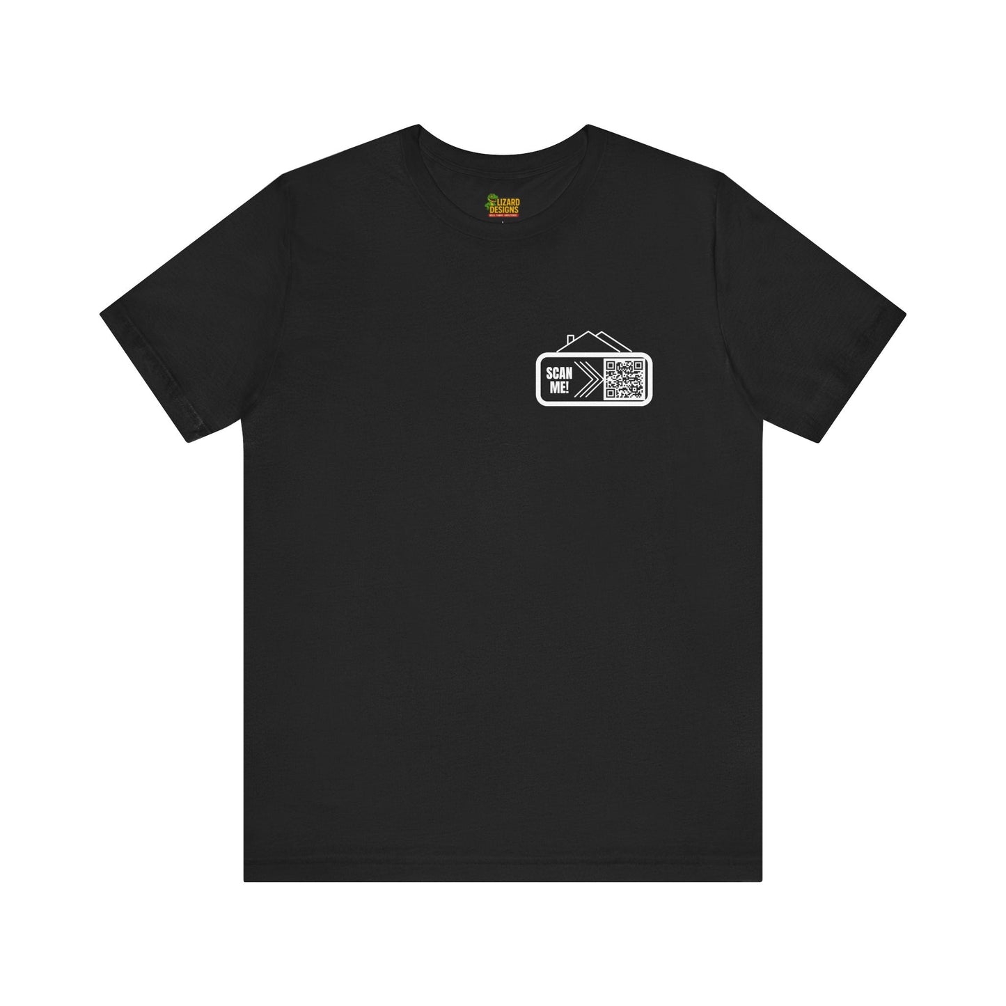Follow Me to Your New Home – Custom QR Code Real Estate Shirt – Black T-Shirt for affordable clothing (5 view)
