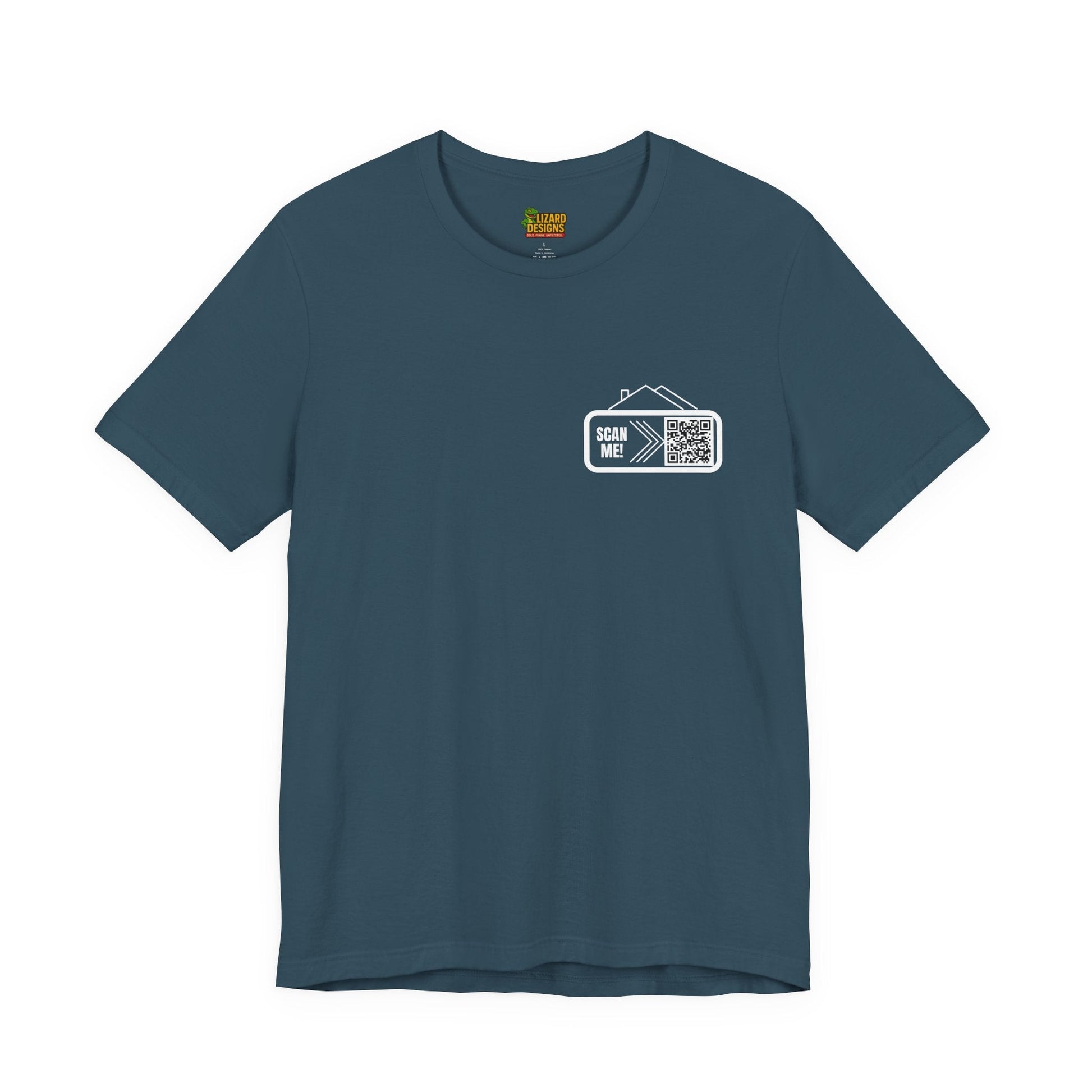 Follow Me to Your New Home – Custom QR Code Real Estate Shirt – Deep Teal T-Shirt for affordable clothing (27 view)
