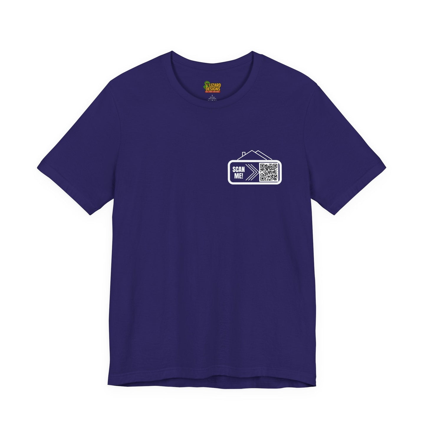 Follow Me to Your New Home – Custom QR Code Real Estate Shirt – Team Navy T-Shirt for affordable clothing (31 view)