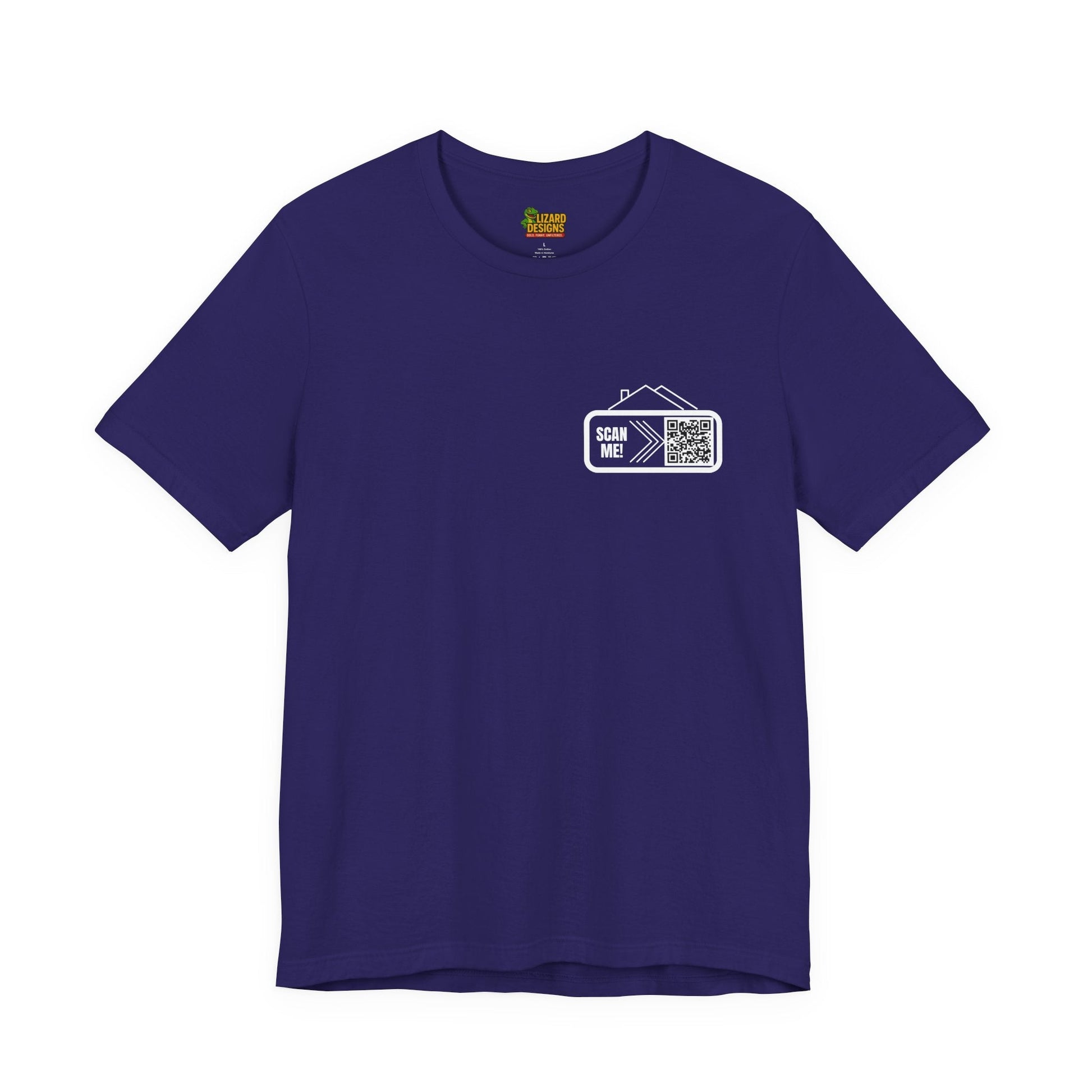 Follow Me to Your New Home – Custom QR Code Real Estate Shirt – Team Navy T-Shirt for affordable clothing (31 view)