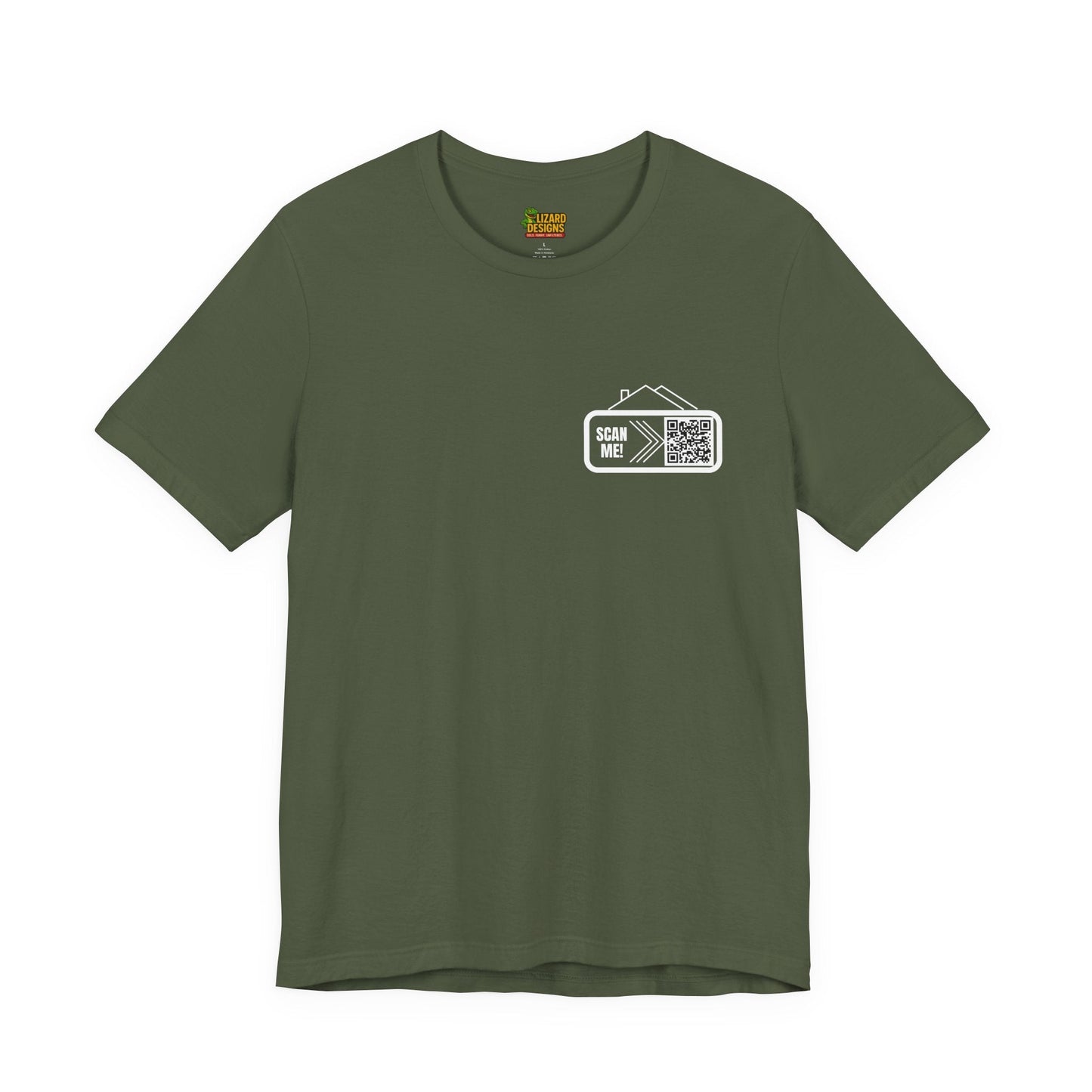 Follow Me to Your New Home – Custom QR Code Real Estate Shirt – Military Green T-Shirt for affordable clothing (11 view)