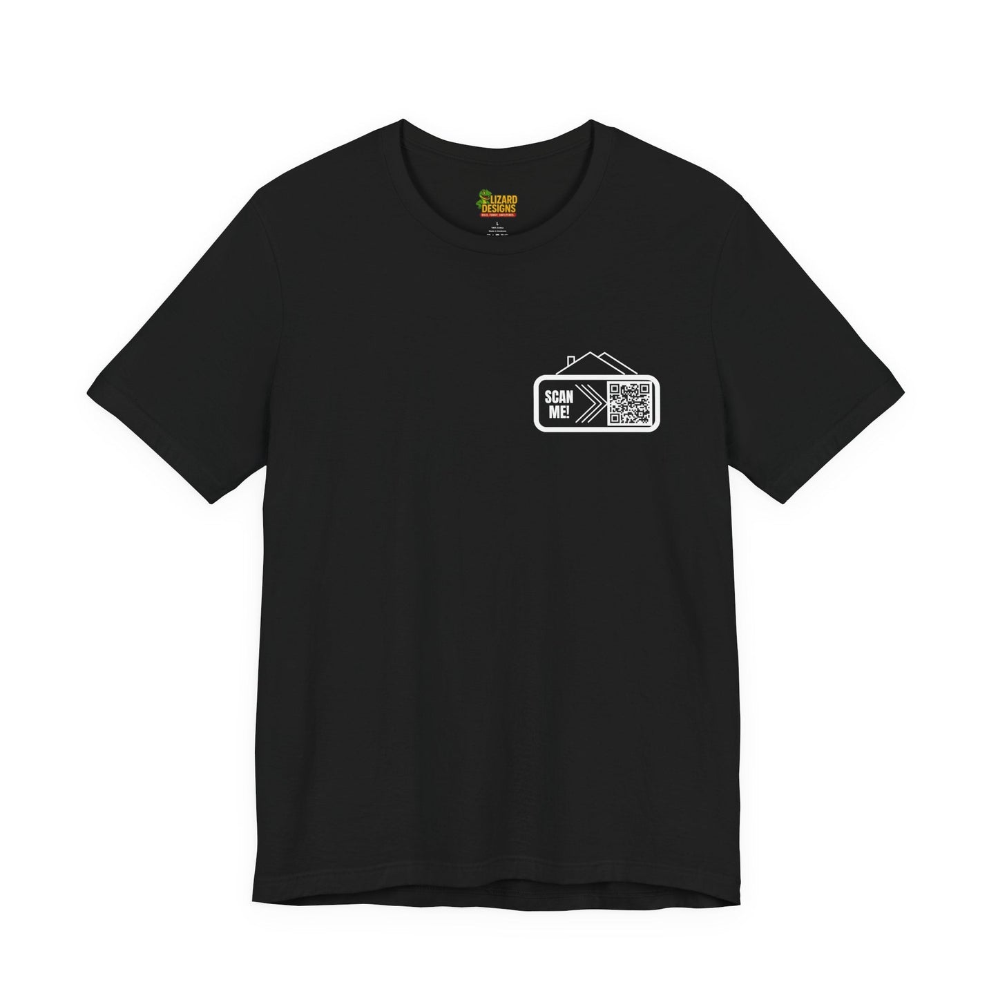 Follow Me to Your New Home – Custom QR Code Real Estate Shirt – Black T-Shirt for affordable clothing (7 view)
