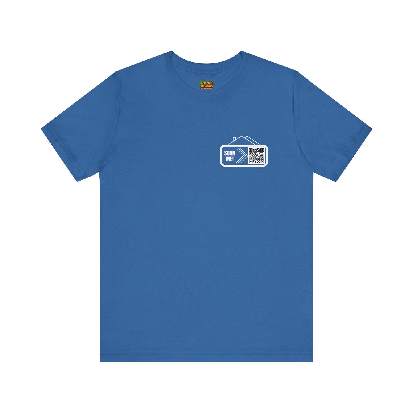 Follow Me to Your New Home – Custom QR Code Real Estate Shirt – Columbia Blue T-Shirt for affordable clothing (21 view)