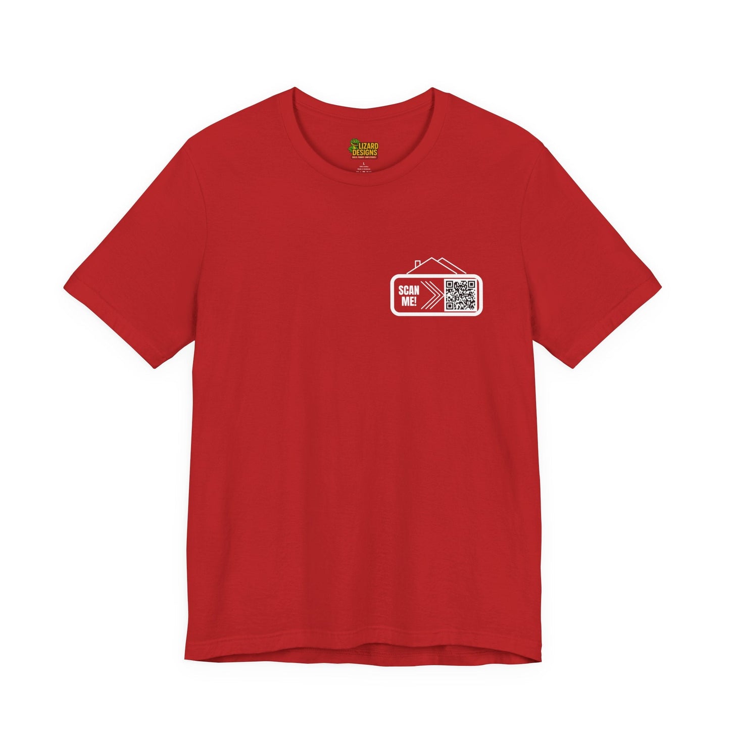 Follow Me to Your New Home – Custom QR Code Real Estate Shirt – Red T-Shirt for affordable clothing (43 view)