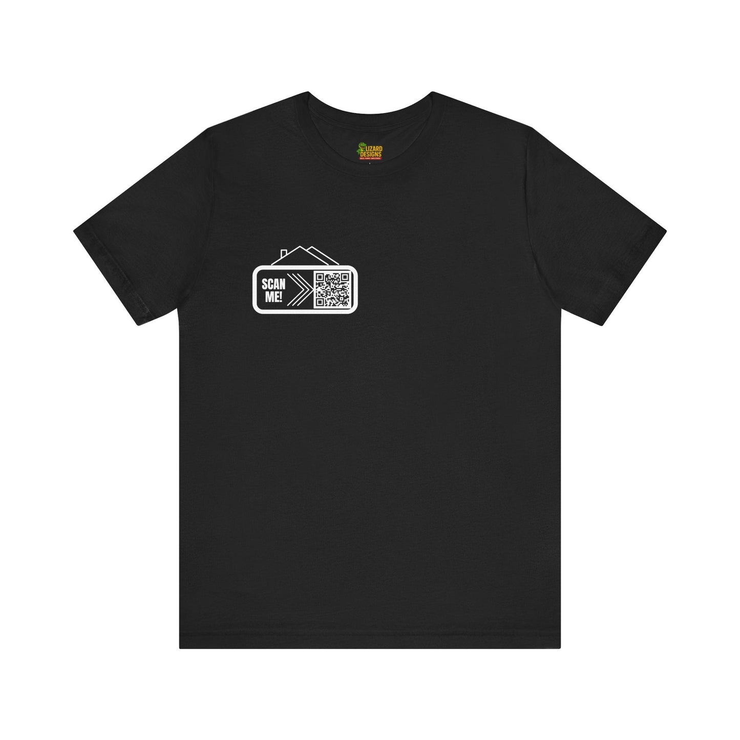 Follow Me to Your New Home – Custom QR Code Real Estate Shirt – Black T-Shirt by Printify