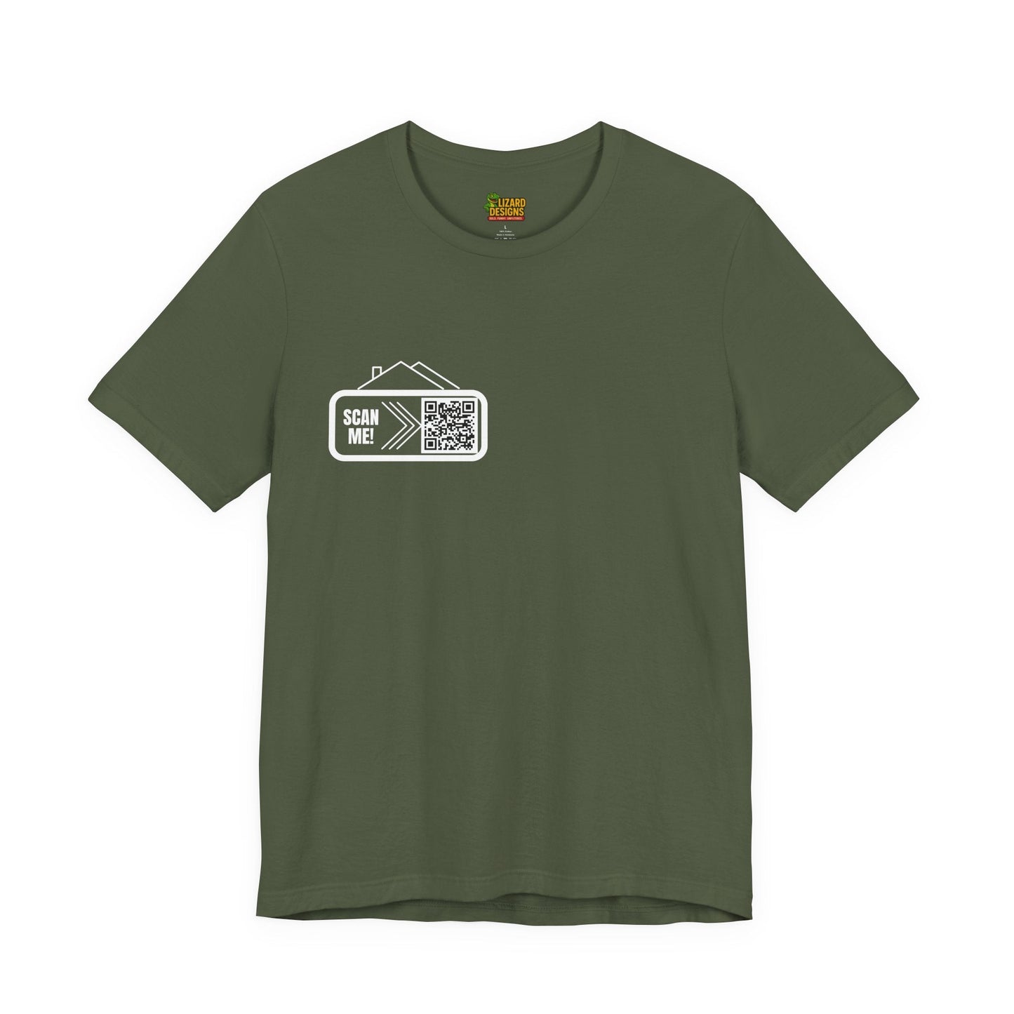 Follow Me to Your New Home – Custom QR Code Real Estate Shirt – Military Green T-Shirt for affordable clothing (15 view)