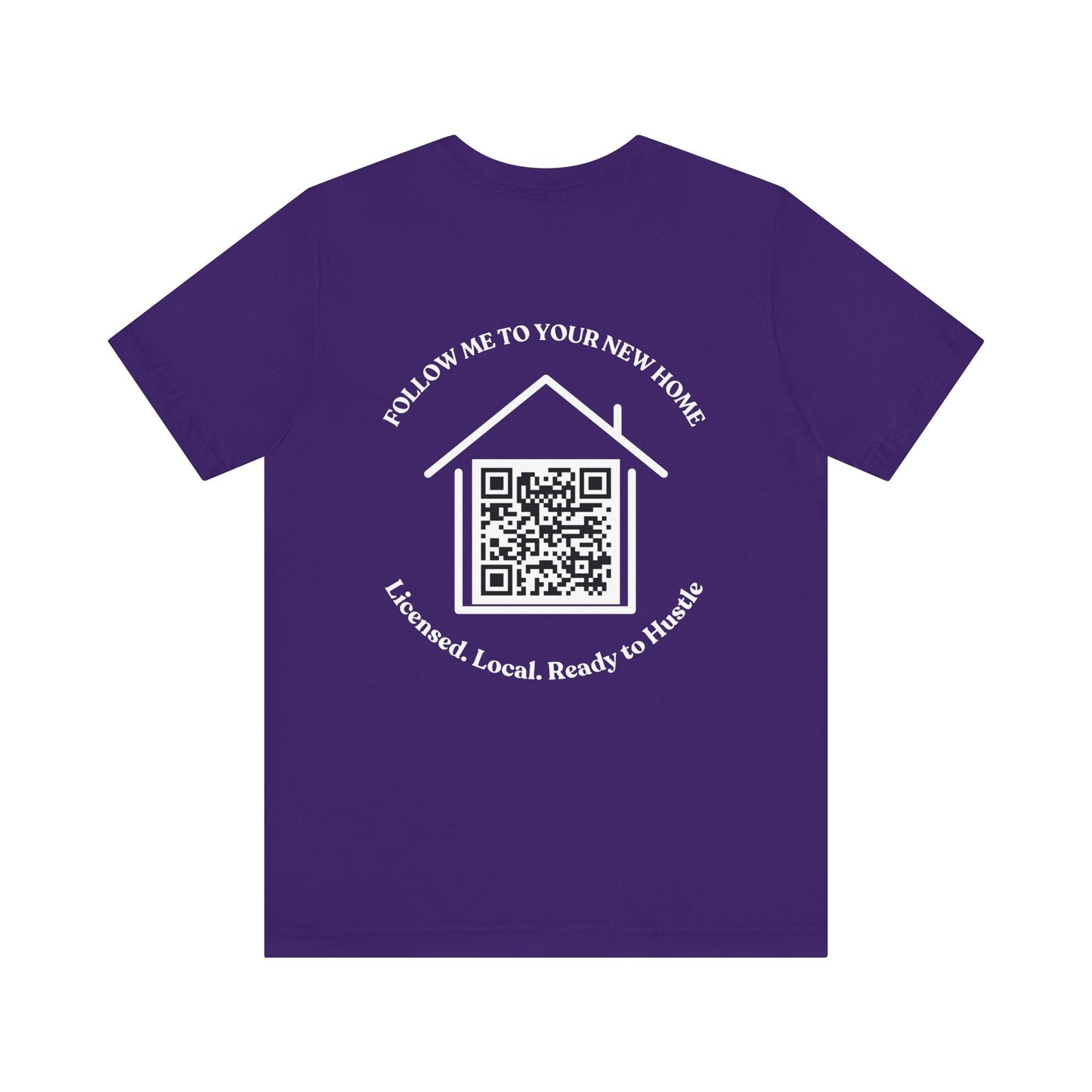 Follow Me to Your New Home – Custom QR Code Real Estate Shirt – Team Purple T-Shirt for affordable clothing (34 view)