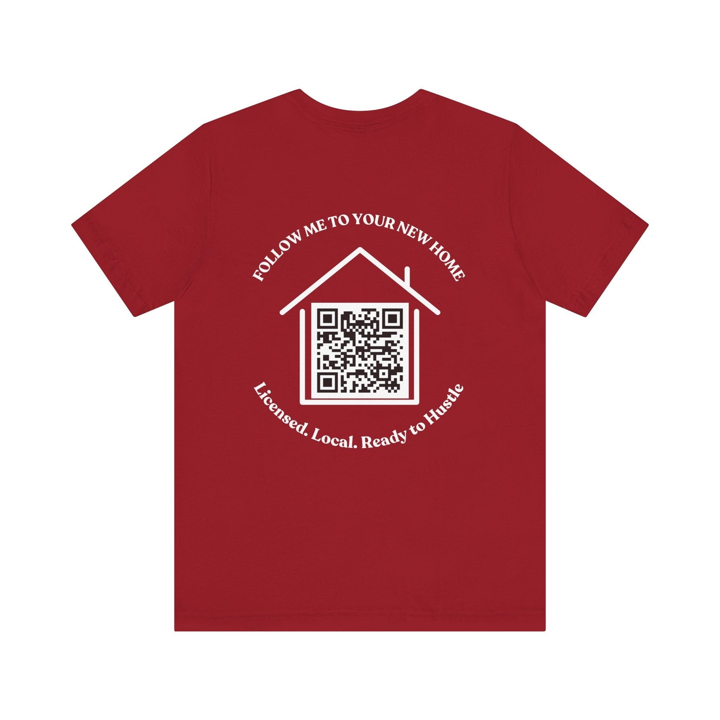 Follow Me to Your New Home – Custom QR Code Real Estate Shirt – Canvas Red T-Shirt for affordable clothing (50 view)