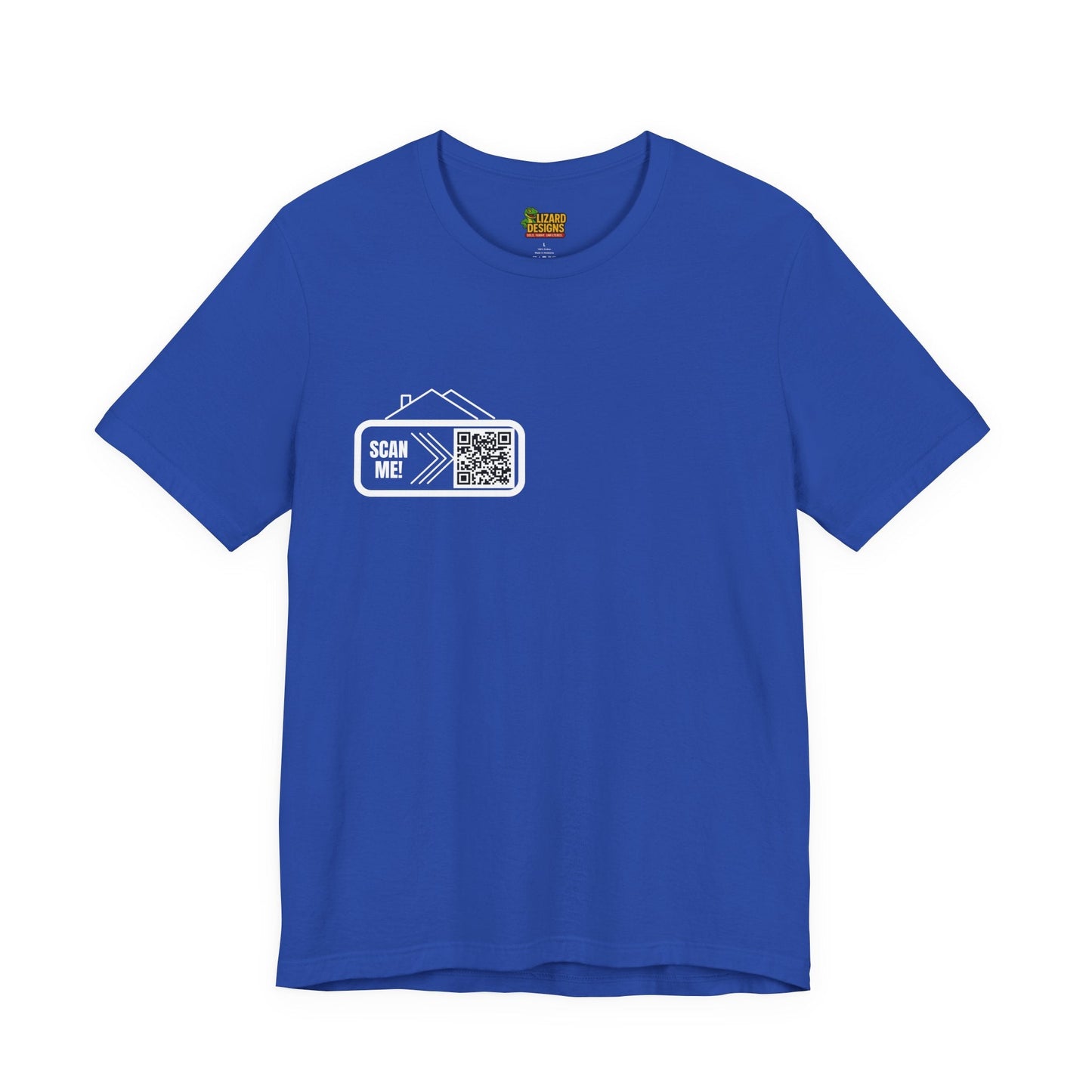 Follow Me to Your New Home – Custom QR Code Real Estate Shirt – True Royal T-Shirt for affordable clothing (3 view)