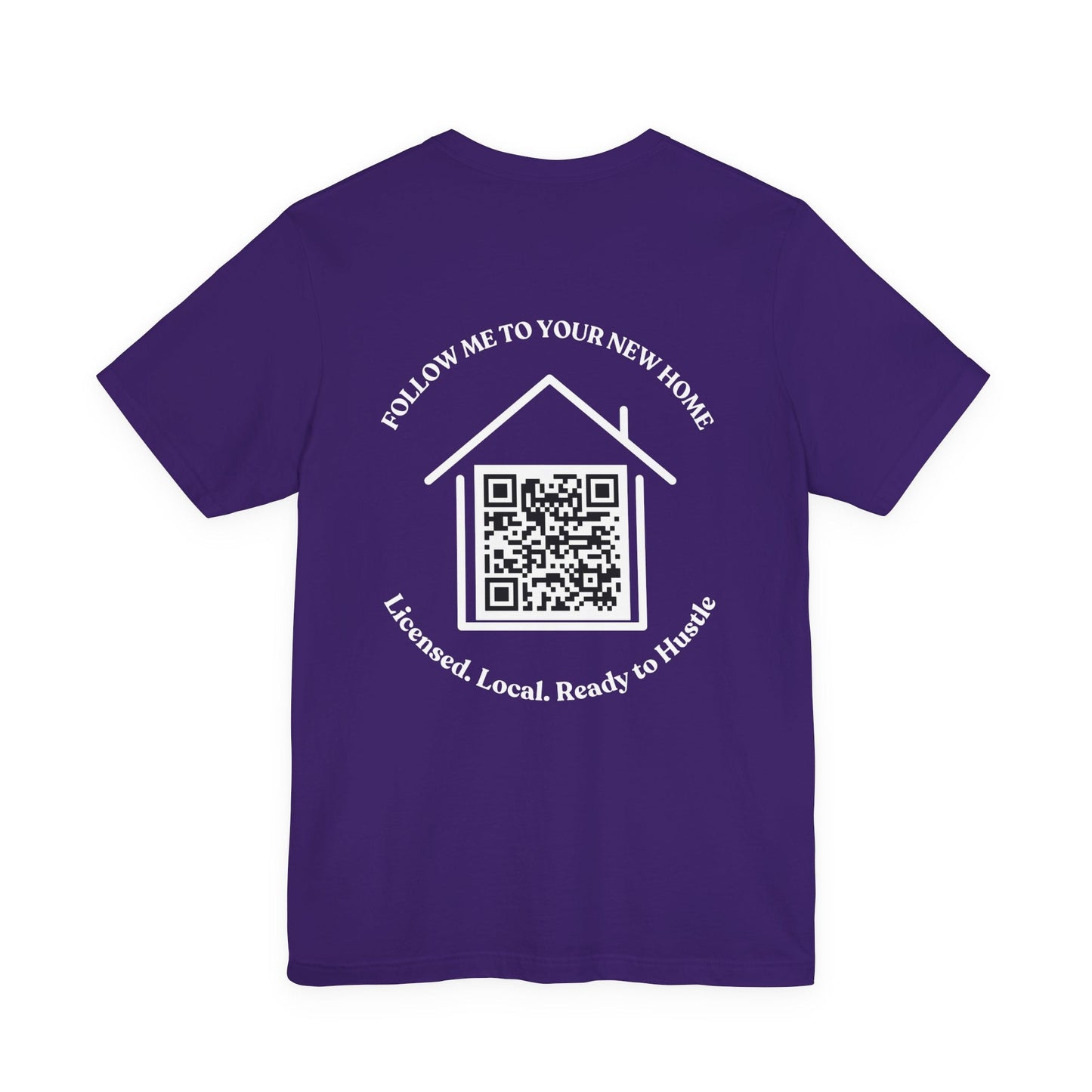 Follow Me to Your New Home – Custom QR Code Real Estate Shirt – Team Purple T-Shirt for affordable clothing (36 view)