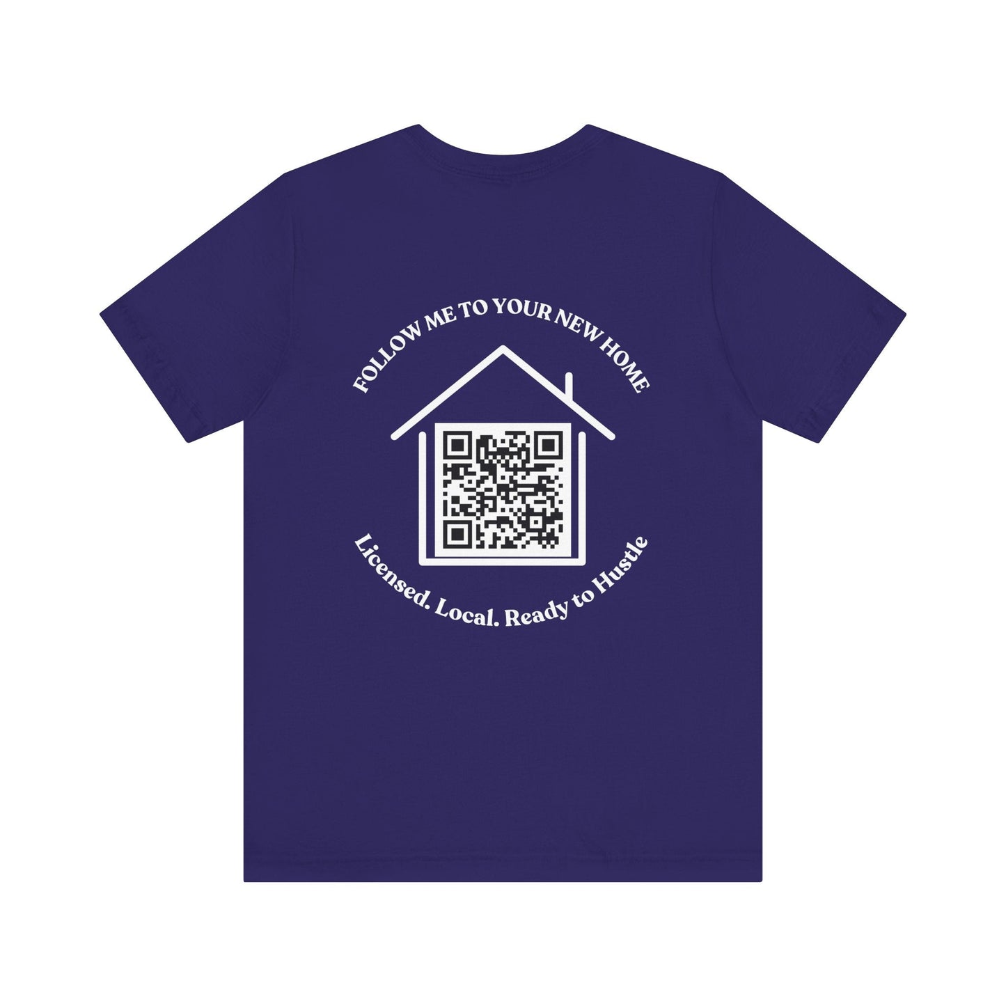 Follow Me to Your New Home – Custom QR Code Real Estate Shirt – Team Navy T-Shirt for affordable clothing (30 view)