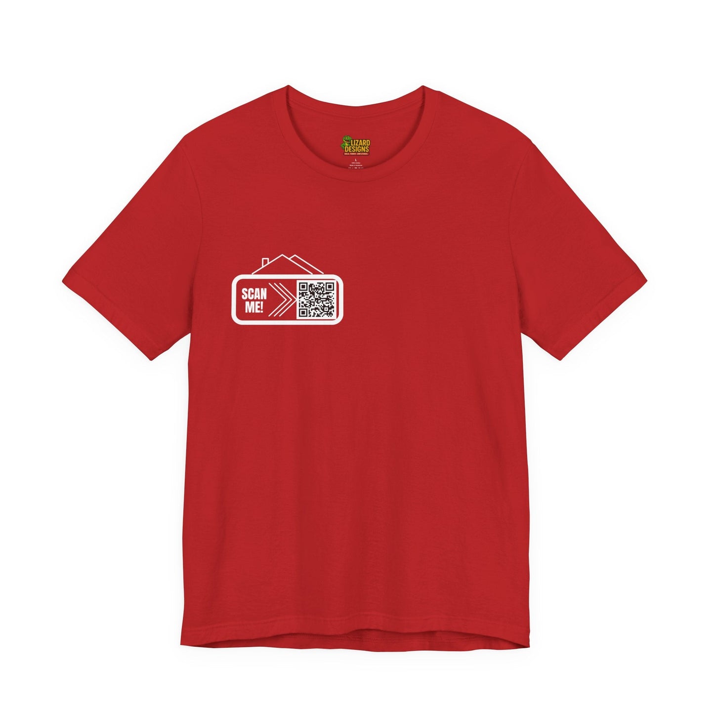 Follow Me to Your New Home – Custom QR Code Real Estate Shirt – Red T-Shirt for affordable clothing (43 view)