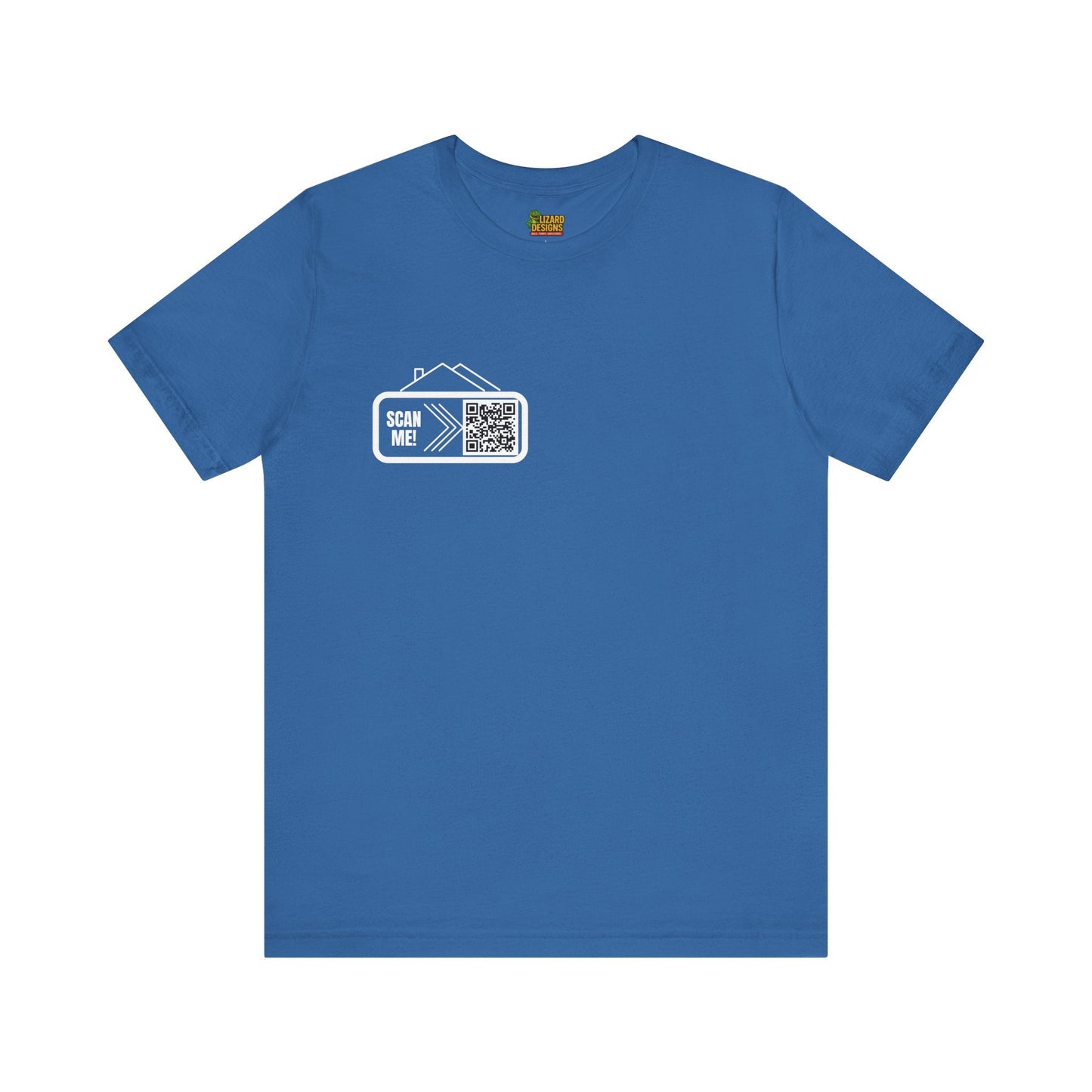 Follow Me to Your New Home – Custom QR Code Real Estate Shirt – Columbia Blue T-Shirt for affordable clothing (21 view)