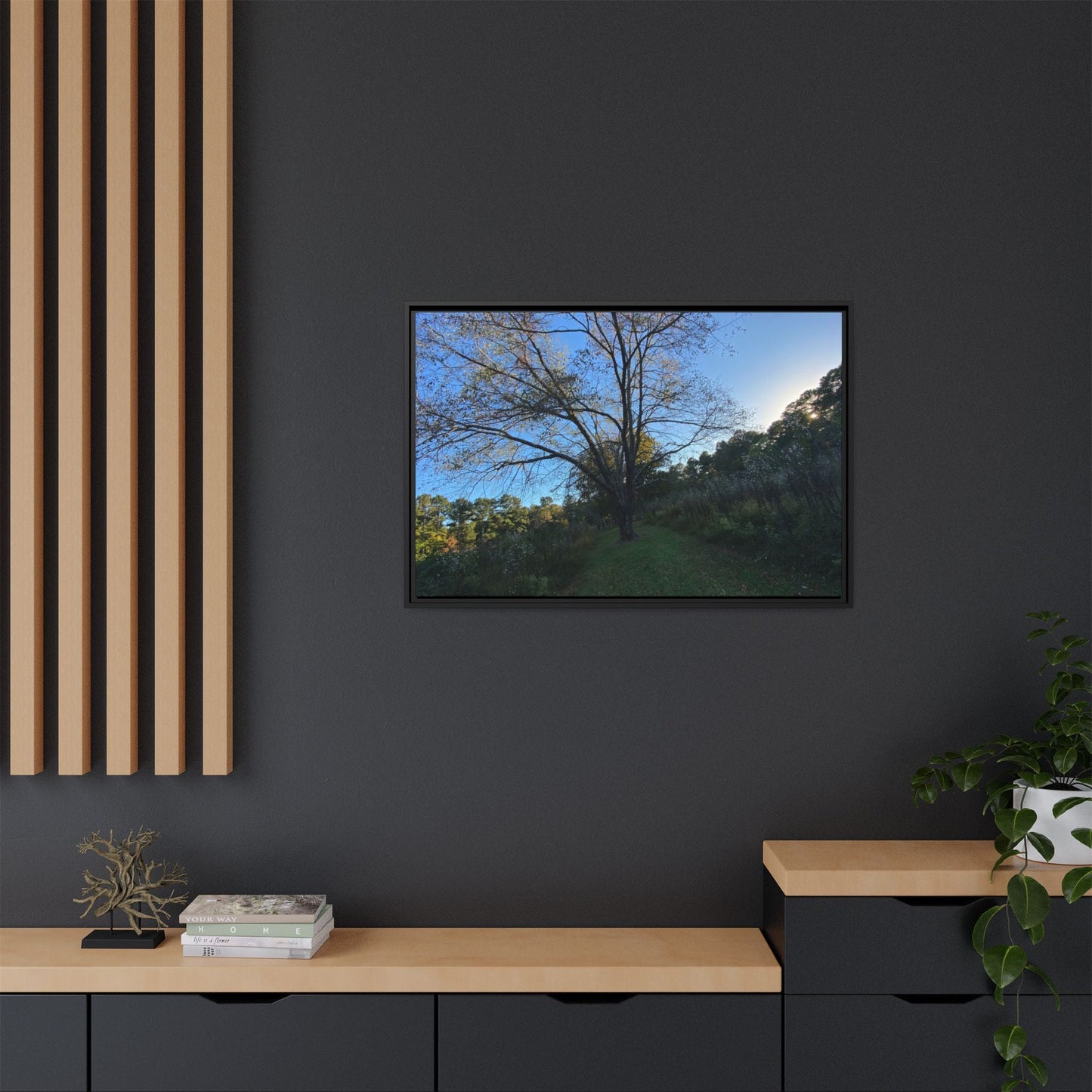 Framed Matte Canvas Art Print, Nature Wall Decor, Living Room Artwork, Gift for Nature Lovers, Home Office Decor, Rustic Vibes – 60" x 40" (Horizontal) Canvas for Art for Living Room (44 view)