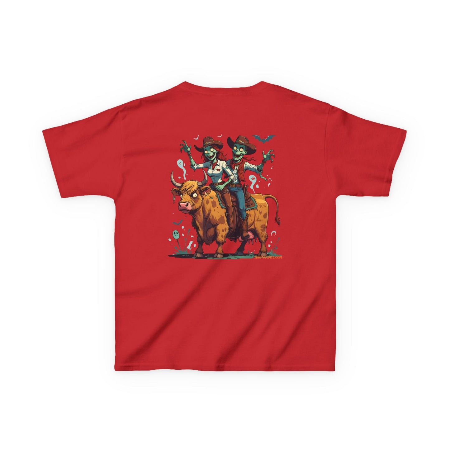 Fun Cowboy Zombie Kids Tee, Kids Halloween T-Shirt, Unique Graphic Tee for Boys and Girls, Cowboy Shirt, Spooky Kids Apparel – Heliconia Kids clothes for Animal Graphic Tee (33 view)