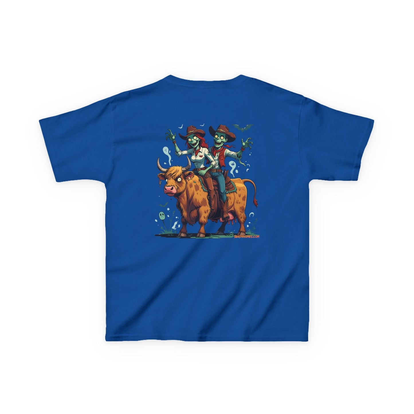 Fun Cowboy Zombie Kids Tee, Kids Halloween T-Shirt, Unique Graphic Tee for Boys and Girls, Cowboy Shirt, Spooky Kids Apparel – Purple Kids clothes for Animal Graphic Tee (21 view)