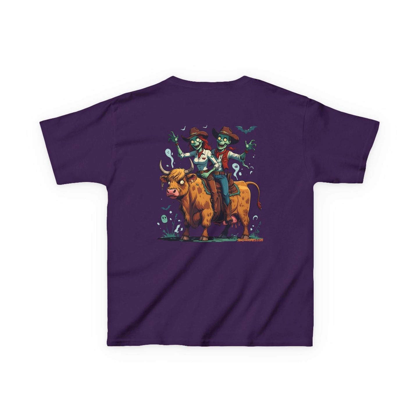 Fun Cowboy Zombie Kids Tee, Kids Halloween T-Shirt, Unique Graphic Tee for Boys and Girls, Cowboy Shirt, Spooky Kids Apparel – Royal Kids clothes for Animal Graphic Tee (25 view)