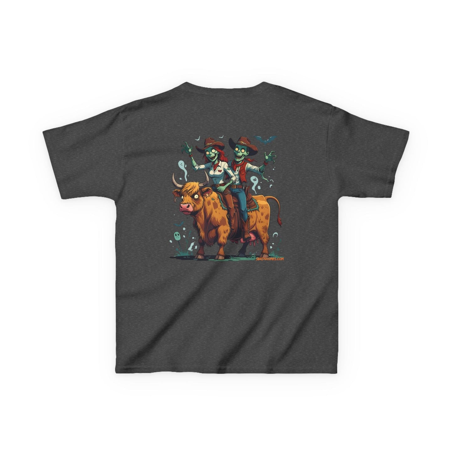 Fun Cowboy Zombie Kids Tee, Kids Halloween T-Shirt, Unique Graphic Tee for Boys and Girls, Cowboy Shirt, Spooky Kids Apparel – Irish Green Kids clothes for Animal Graphic Tee (13 view)