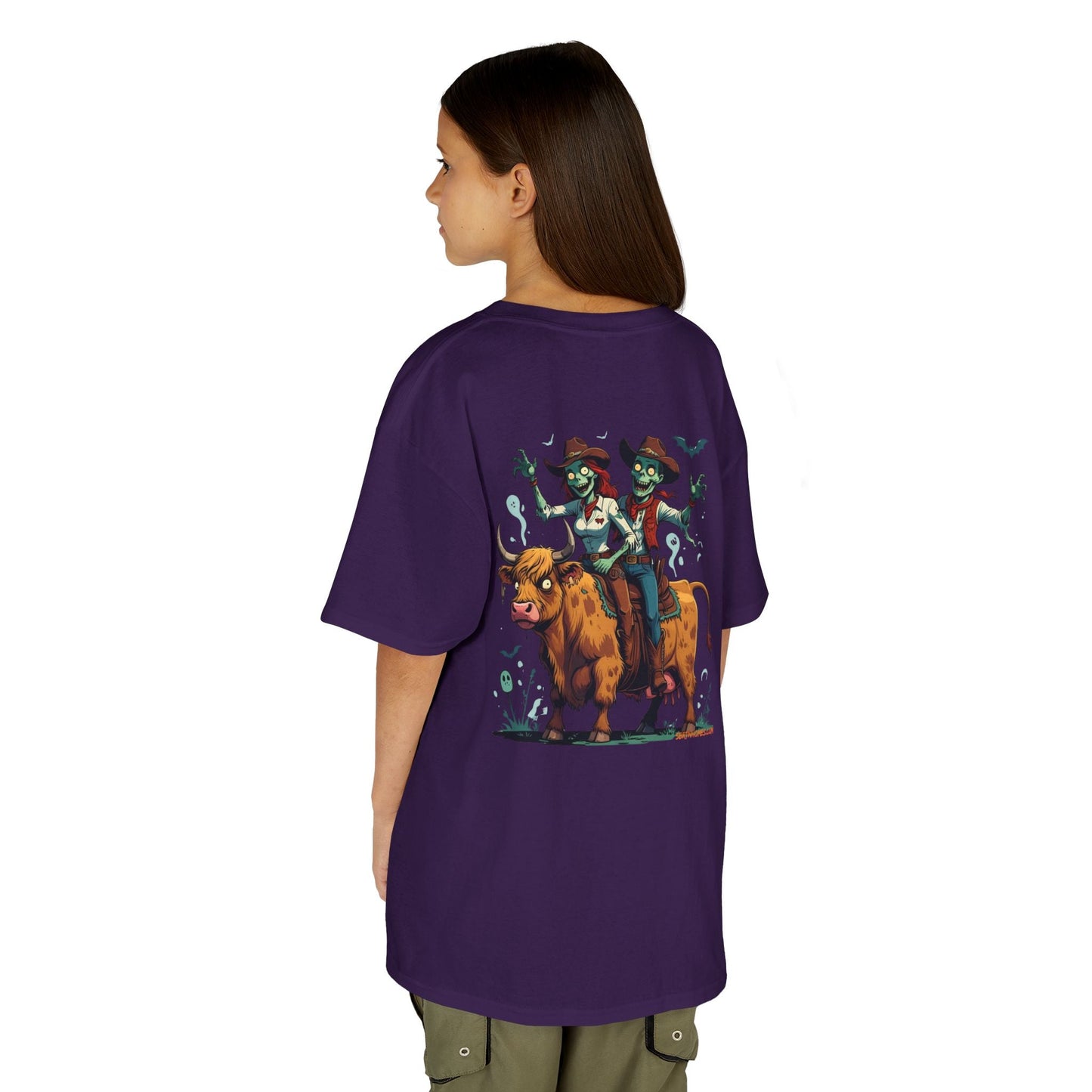 Fun Cowboy Zombie Kids Tee, Kids Halloween T-Shirt, Unique Graphic Tee for Boys and Girls, Cowboy Shirt, Spooky Kids Apparel – Royal Kids clothes for Animal Graphic Tee (26 view)