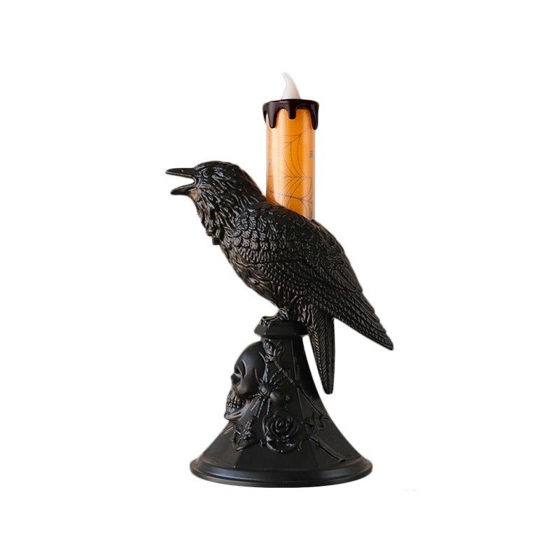 Halloween Crow Lantern – Spooky LED Candlelight Décor | Halloween Decorations – purple for Crow Lantern (1 view)