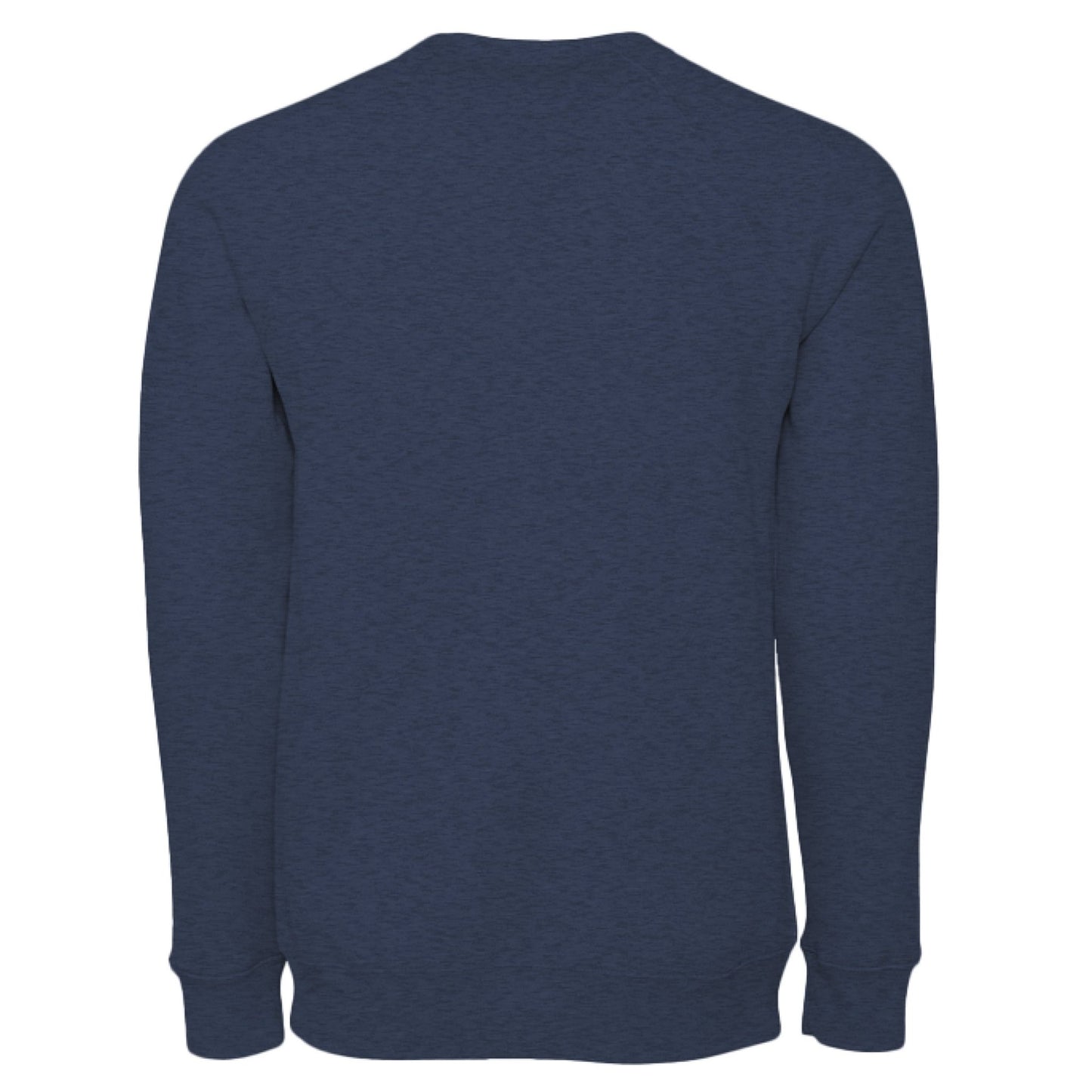 Have Your Robot Call My Robot Sweatshirt – Funny AI Quote Pullover | Clowns of E - Com Collection – Heather Navy Sweatshirt for AI Humor (6 view)