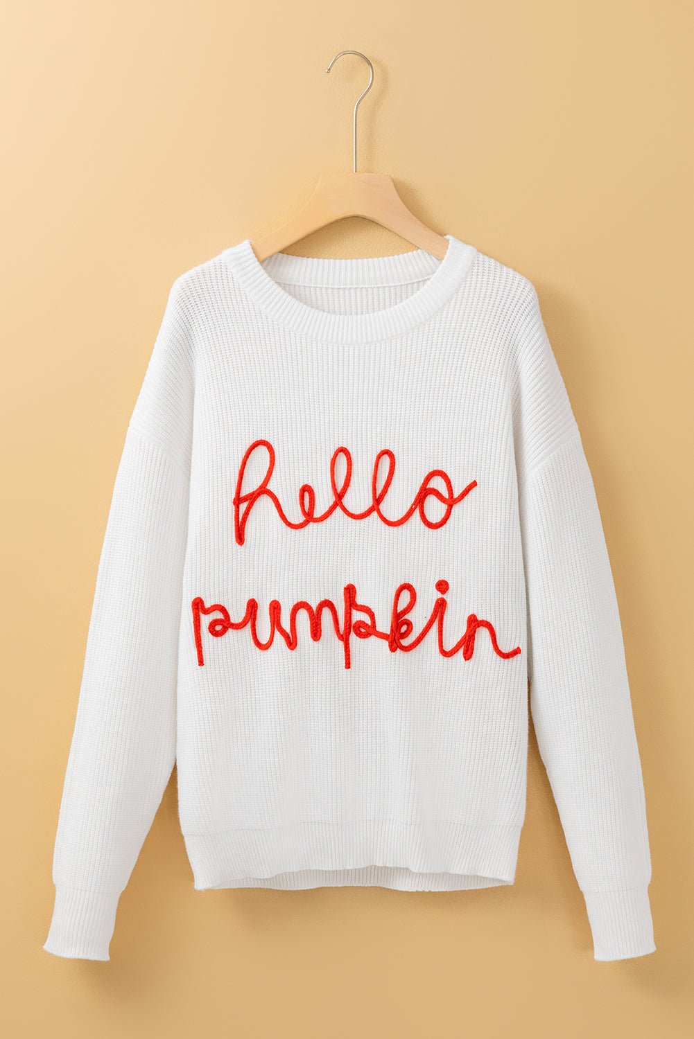 Hello Pumpkin Graphic Sweater – White Sweaters & Cardigans/Sweaters for Shopify Collective (10 view)