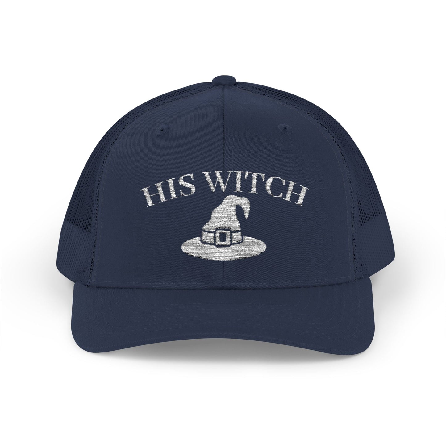 His Witch Halloween Hat – Embroidered Trucker Cap | Couples Matching Outfit – Navy Hats for Casual Fashion (37 view)
