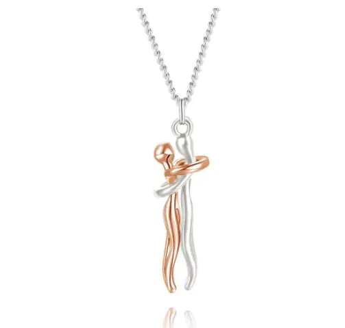 Hug Necklace – Meaningful Gift for Him or Her | Unisex Pendant for Love, Loss & Support – Gold Jewelry for affectionate (6 view)