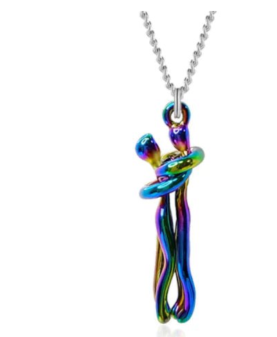 Hug Necklace – Meaningful Gift for Him or Her | Unisex Pendant for Love, Loss & Support – Color Jewelry for affectionate (4 view)