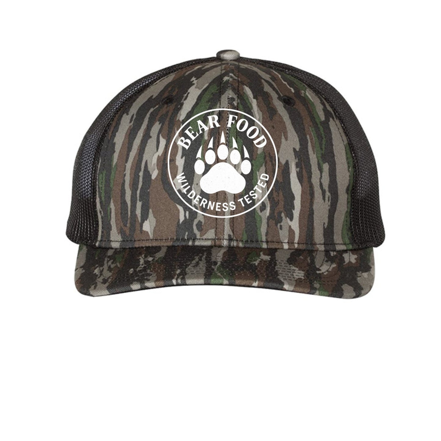 Hunt Fish Chill “Bear Food” Hat – Realtree® Camo Trucker Cap | Outdoor Humor Snapback – Realtree Original/ Black Hats for Apparel (13 view)